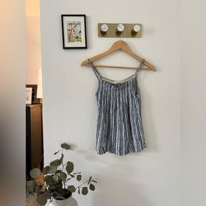 Tank Top - size: small, blue striped
